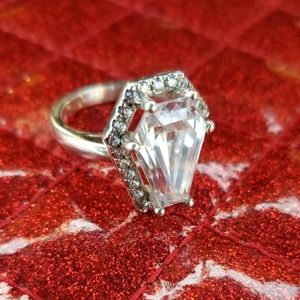 Coffin Gems 5ct Ring in Halo setting